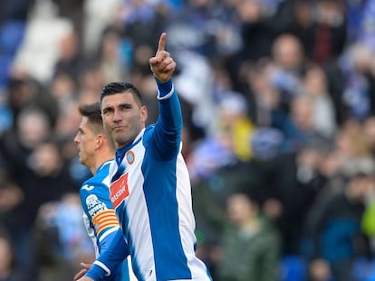 Jos&eacute; Antonio Reyes, tras marcar ante el Sevilla el 29 de enero.