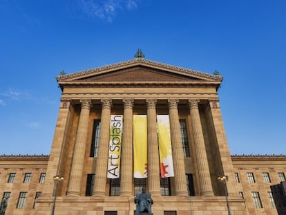 Entrada al Museo de Arte de Filadelfia, en la avenida Benjamin Franklin. 