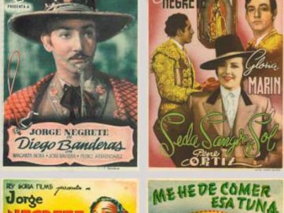 Programas de mano de películas protagonizadas por Jorge Negrete.