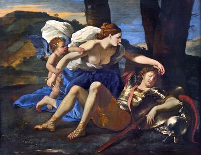 'Rinaldo y Armida' (1628), obra de Nicolas Poussin inpsirada en dos de los personajes del poema épico de Torquato Tasso.