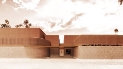 Infografía del museo de Yves Saint Laurent en Marrakech.