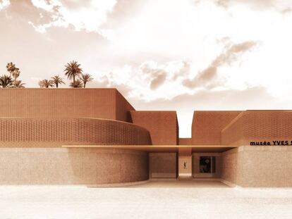 Infograf&iacute;a del museo de Yves Saint Laurent en Marrakech. 