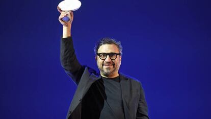 Alonso Ruizpalacios, al recibir el premio Luna de Valencia de Cinema Jove.