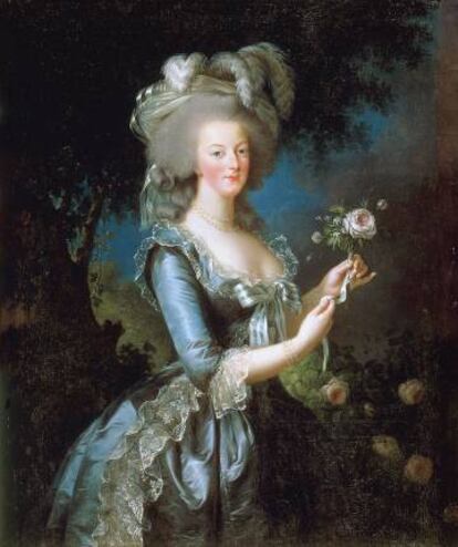 Un retrato de Maria Antonieta realizado por Marie Louise Élisabeth Vigée Lebrun.