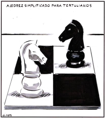 Simplified chess for talk show experts.