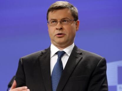 El vicepresidente de la Comisi&oacute;n Europea (CE) para el Euro, Valdis Dombrovskis