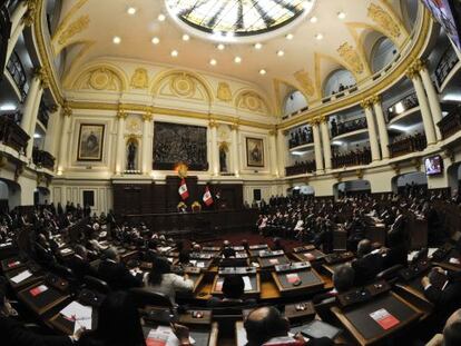 Sesi&oacute;n del Parlamento peruano el pasado 28 de julio