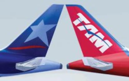 Logotipo de LAN y TAM, las marcas de Latam Airlines.