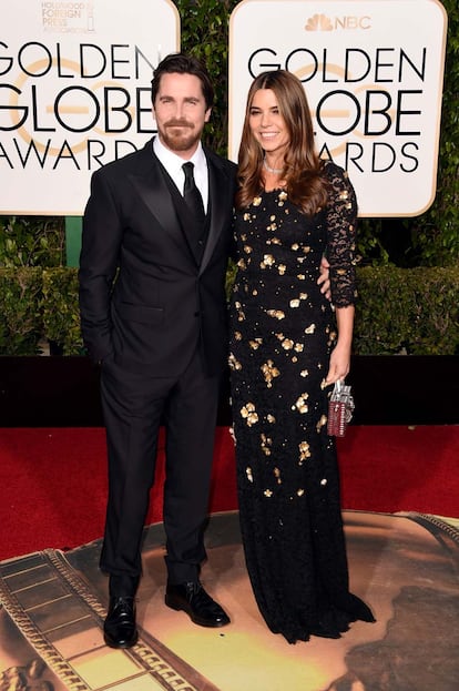 Christian Bale y su mujer Sibi Bale.