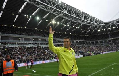 Del Piero se despide de los aficionados de la Juve.