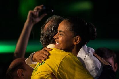 Marina Silva este domingo em São Paulo.