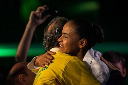 Marina Silva este domingo em S&atilde;o Paulo. 