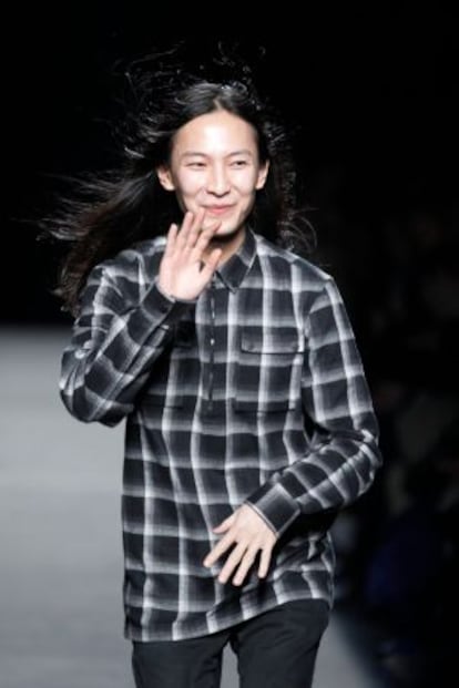 El diseñador Alexander Wang en Nueva York con su colección para el otoño/invierno 2015.