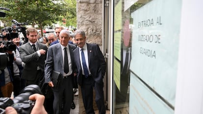 Revilla, a su llegada al juzgado de Santander, este viernes.