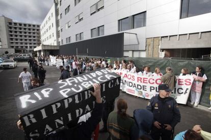 Protestas de los trabajadores del hospital 