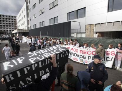 Protestas de los trabajadores del hospital