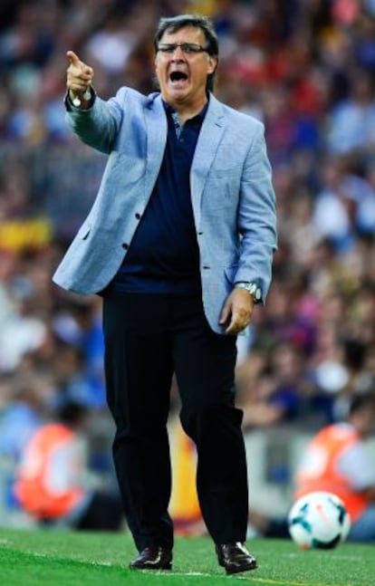 Gerardo Martino, en el partido del domingo contra el Levante.