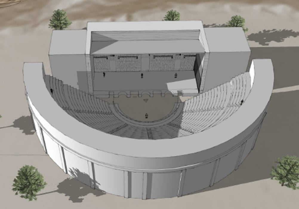 Recreación del teatro de la Primitiva Complutum.