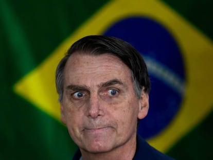 Bolsonaro durante sua campanha eleitoral, em 7 de outubro de 2018, no Rio de Janeiro