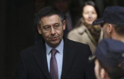 Bartomeu, a su salida de la Audiencia el 13 de febrero.