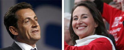 El candidato conservador a las elecciones presidenciales galas, Nicolas Sarkozy, y la aspirante socialista, Ségolène Royal
