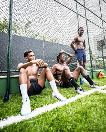Vinicius, Rodrygo y Camavinga, fotografiados por Bajo de vacaciones en Río de Janeiro en 2023