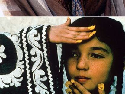 Arriba, una escena de <i>Kandahar</i>. Debajo, una de <i>El silencio</i>