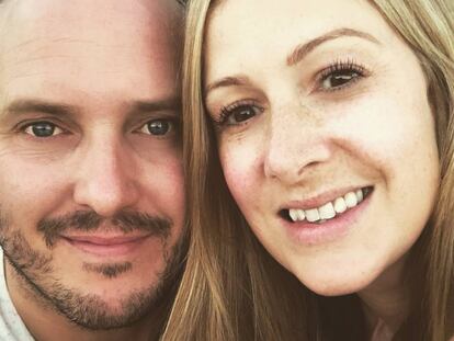 La presentadora de la BBC, Rachael Bland, junto a su marido Steve Bland.