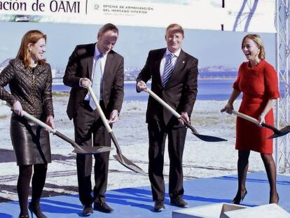 Paula S&aacute;nchez de Le&oacute;n, Alberto Fabra, Antonio Campinos y Sonia Castedo en la inauguraci&oacute;n