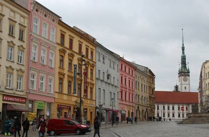 Actividad en el centro comercial de Olomouc.