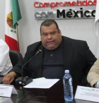 Cuauhtémoc Gutiérrez de la Torre, during an official PRI meeting in Mexico City.