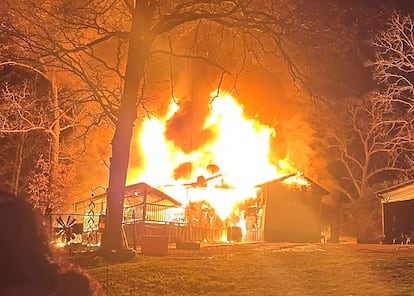 Incendio en la casa de la familia Gutiérrez-Pulido, en Nacogdoches, Texas.