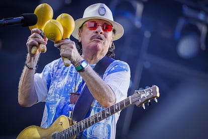 Carlos Santana, en el Festival de Jazz de Montreux, el pasado 18 de julio.
