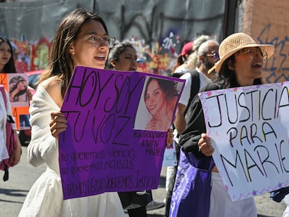 Las familias de víctimas de feminicidio protestan contra la Fiscalía de Ciudad de México: “Bertha, da la cara. Nos están matando”