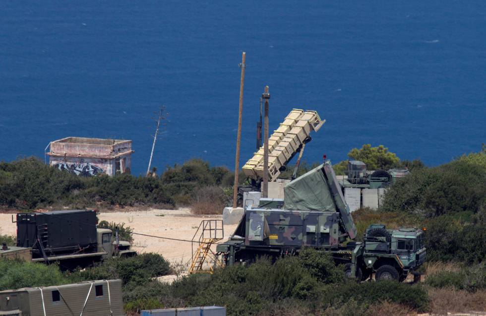 Bater&iacute;a de misiles Patriot desplegada en el norte de Israel.