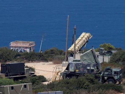 Bater&iacute;a de misiles Patriot desplegada en el norte de Israel.