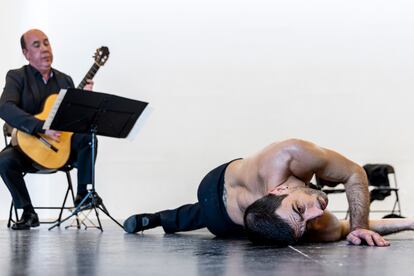 El guitarrista Miguel Trápaga y el bailarín Valeriano Paños.