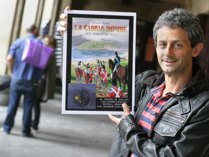 Josean Olabe, autor de 'La gloria impune', ayer en San Sebastián.