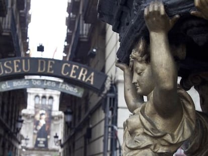 El pasaje que conduce al museo de Cera de Barcelona