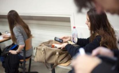 Unas alumnas en un aula en EE UU.