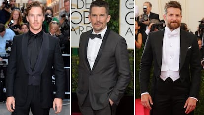 De izquierda a derecha, los actores Benedict Cumberbatch, Ethan Hawke y Bradley Copper.