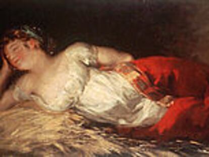 El cuadro <b></b><i>Joven adormecida,</i> 1790-1792, de Francisco de Goya (colección Luis Mac-Crohon, Madrid).