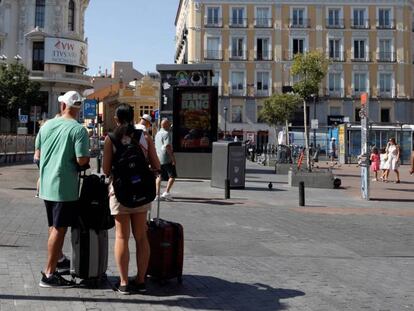 Turistas en el centro de Madrid