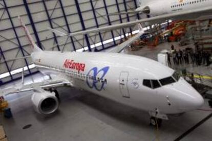 Vista de un avión Boing 737-800 de Air Europa. EFE/Archivo