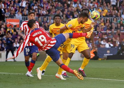 Álvaro Morata, en acción durante el partido. 