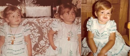 A la modelo brasileña Gisele Bündchen también le gusta recordar su infancia los jueves, ya sea con una foto de ella sola o junto a su hermana melliza.
