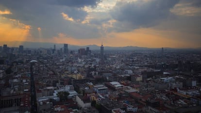 Ciudad de México vista desde el aire. 