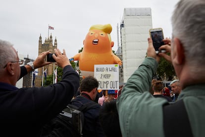 'Trump Baby' frente a Westminster en Londres