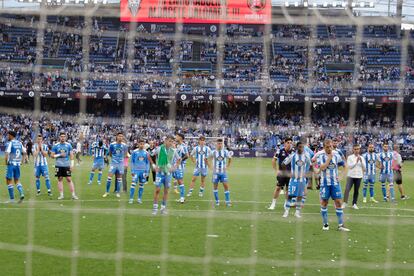 Los jugadores del Deportivo, al término de la final del playoff de ascenso a LaLiga SmartBank.