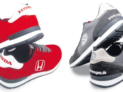 Zapatillas customizadas para Honda y Wolkswagen.